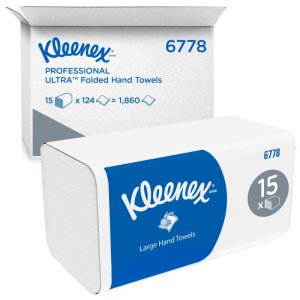 Kleenex folded hand towels White Large 6778 - 1860 sheets
