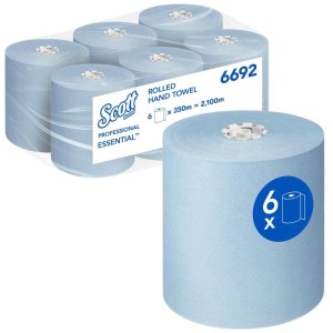 Scott Essential 6692 Hand Towel Rolls Blue - 6x300m