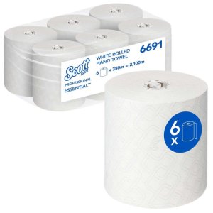 Scott Essential hand towel rolls White 6691 - 6 rolls