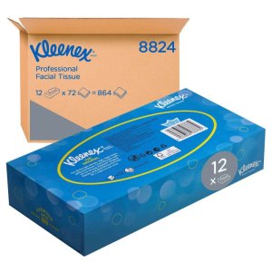 KC 3 ply white luxury facial tissues - 12x72