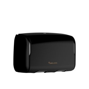 Tubeless mini duo toilet paper dispenser - executive black