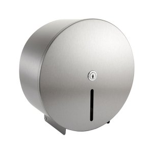 Stainless steel dispenser for Mini Jumbo toilet rolls
