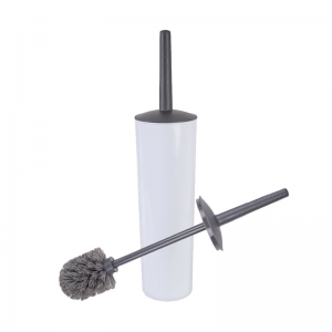 Fully enclosed toilet brush set (brush end is round)