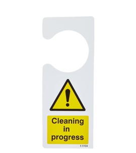 Cleaning In Progress Door Hanger