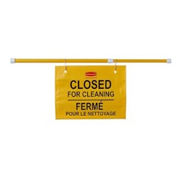 Multilingual Hanging "Closed For Cleaning" Sign