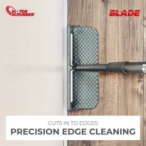 MotorScrubber Blade flat mopping system full kit - includes injection handle, Blade frame, Blade Scrub head