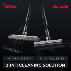 MotorScrubber Blade flat mopping system full kit - includes injection handle, Blade frame, Blade Scrub head