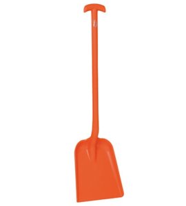 Lightweight one piece snow shovel T Grip handle Orange (Snow/Outdoor/Materials) 1035mm length