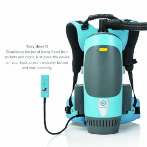 i-Team i-Move 2.5B ergonomic battery backpack vacuum - with batteries and charger