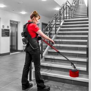 MotorScrubber Red Stair , Corner and Kerb brush