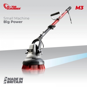 MotorScrubber M3 Kit (formerly MS2000) - original motorscrubber extension cleaning tool comes with charger, battery backpack, medium duty brush, pad holder (drive board) 1 each red, green, white pad, and microfibre pad