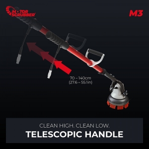 MotorScrubber M3 Kit (formerly MS2000) - original motorscrubber extension cleaning tool comes with charger, battery backpack, medium duty brush, pad holder (drive board) 1 each red, green, white pad, and microfibre pad