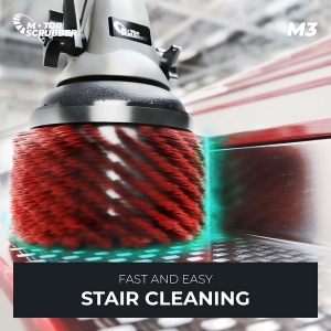 MotorScrubber M3 Kit (formerly MS2000) - original motorscrubber extension cleaning tool comes with charger, battery backpack, medium duty brush, pad holder (drive board) 1 each red, green, white pad, and microfibre pad