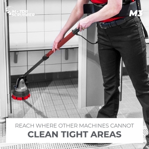 MotorScrubber M3 Kit (formerly MS2000) - original motorscrubber extension cleaning tool comes with charger, battery backpack, medium duty brush, pad holder (drive board) 1 each red, green, white pad, and microfibre pad