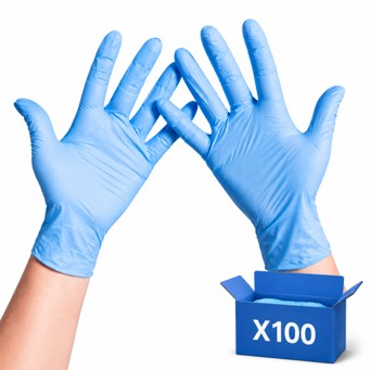 Purely Protect Blue Nitrile Gloves - Medium