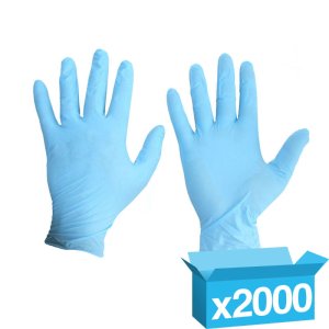 Blue powder free medical grade Nitrile disp gloves Small
