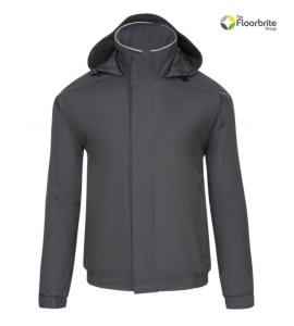 Grey Bomber Jacket S - Floorbrite embroidered logo