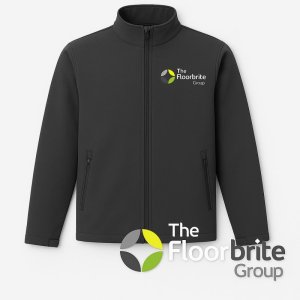 Floorbrite embroidered Soft Shell Jacket Graphite Small