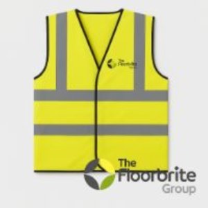 Floorbrite printed Yellow Hi-vis Vest Large