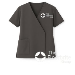 Grey wrap tunic Size 16 - Floorbrite embroidered