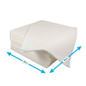 Luxury linen effect white napkins/handtowels 40x40cm - case.