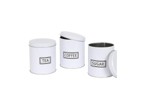 3pc Tea Coffee Sugar Canisters Set