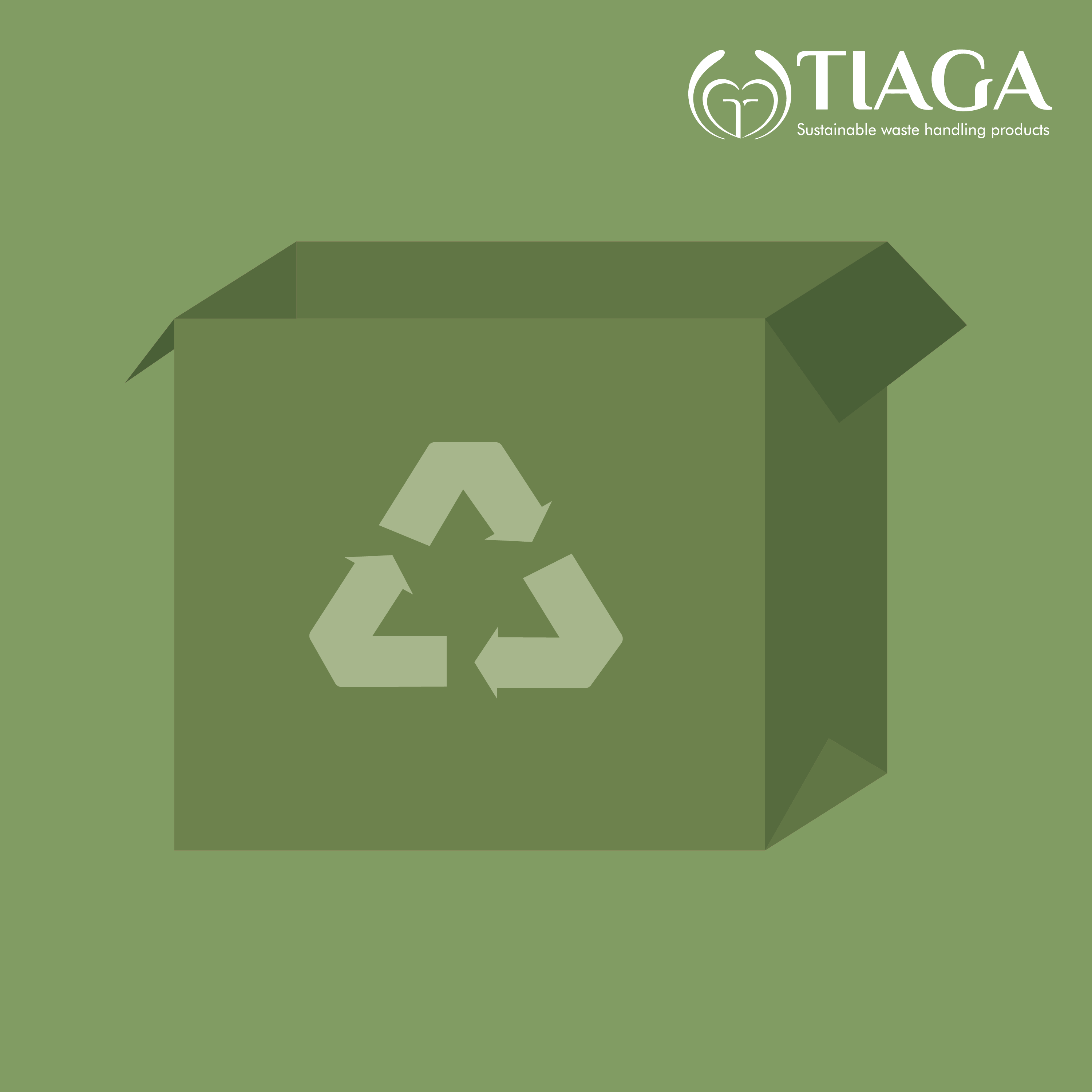 Recycled cardboard boxes